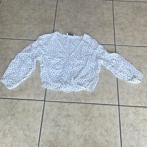 Hollister: Long sleeves poka dot blouse